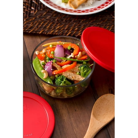 Pyrex Simply Store 4 Cup Glass Bowl Value Pack, Set of 2, 4 cup