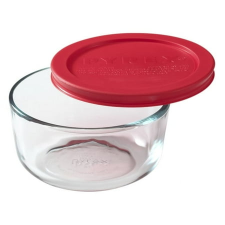 Pyrex Simply Store 2-Cup Glass Food Storage Container, Round, Set of 3