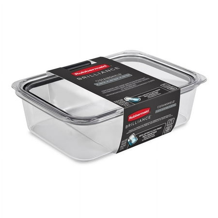 Rubbermaid Brilliance 9.6 Cup Large Stain-Proof Food Storage Container, 1