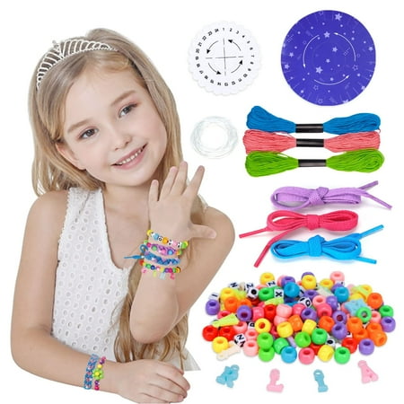 Pearoft Girls Gifts for 5 6 7 8 9 10 Year Old Girls, DIY Bracelet Jewelry Making Kit for Girls Craft Kits for Kids Age 7 8 Girls Toys, Kids' Arts and Crafts Kit for 5-10Year Old Girl Birthday Present