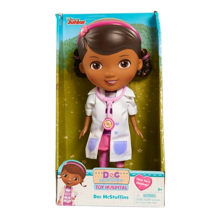 Disney Junior Doc McStuffins 8.5-inch Doc Doll and Accessories, Includes Stethoscope Baby and Toddler Toys