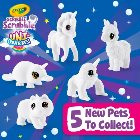 Crayola Scribble Scrubbie Pets, Uni-Creature 1 Count, Mythical Animal Toy, Gifts for Kids, Child