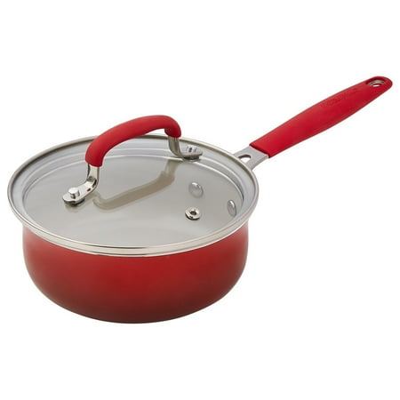 The Pioneer Woman Ceramic Classic 25 Piece Nonstick Aluminum Cookware Set, Silicone and Stainless Steel, Red