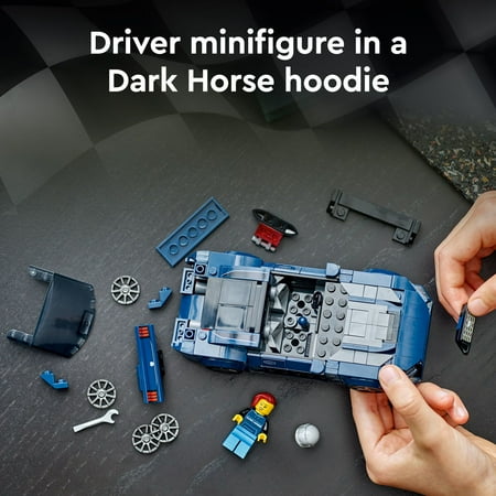 LEGO Speed Champions Ford Mustang Dark Horse Sports Car Toy, Buildable Ford Mustang Toy for Kids, Blue Toy Car Model Building Set, Back to School Gift Idea for Students Ages 9 and Up, 76920