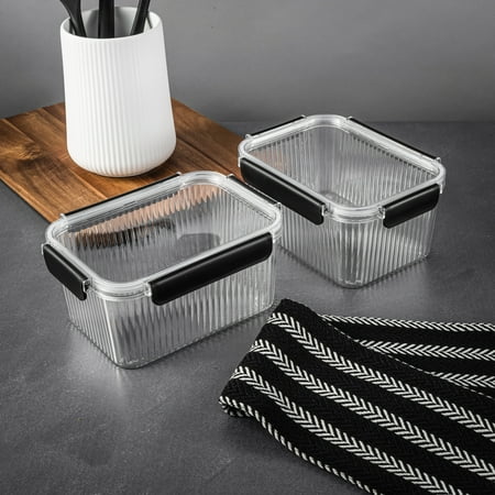 Thyme & Table 2 Pack of 7 Cup Food Storage Containers, Clear