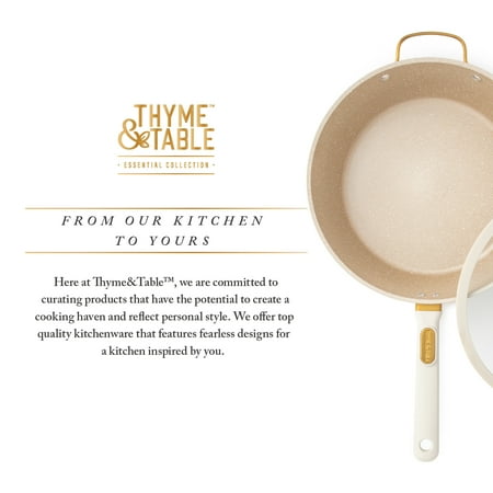 Thyme & Table Granite Collection 5QT Saut? Pan Non-Stick - Taupe & Gold