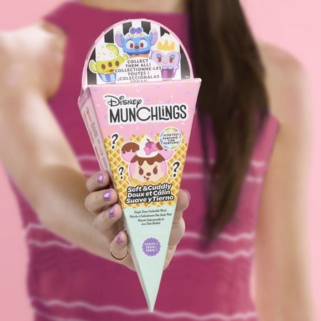 Disney Munchlings Single Serve Scented Collectible Plush, Kids Toys for Ages 0+