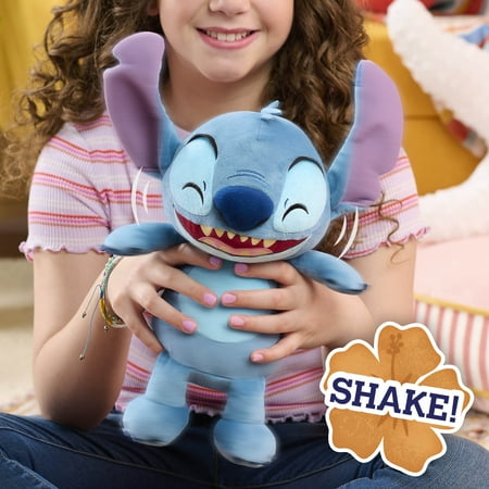 Disney Stitch Crack Me Up Stitch 11-inch Plush with Sounds and Motion, Wiggles, Giggles, and Laughs