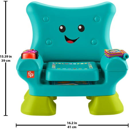 Fisher-Price Laugh & Learn Smart Stages Chair Electronic Learning Toy for Toddlers, Teal