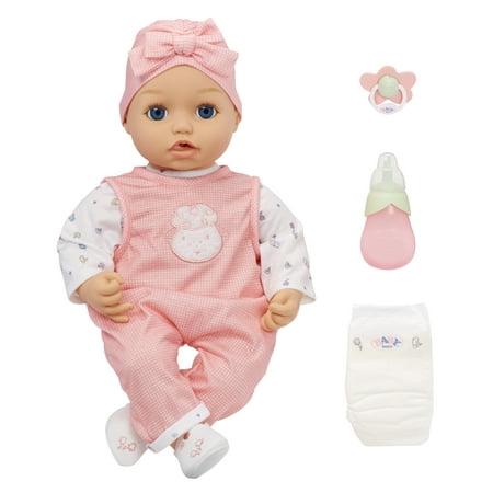 Baby Born My Real Baby Doll Annabell, Blue Eyes: Realistic Soft-Bodied Baby Doll, Kids Ages 3+, Sounds, Drinks & Wets, Tears