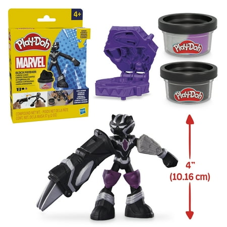 Play-Doh Marvel Black Panther Cutting Claws Action Figure Super Hero Toy for Kids 4+