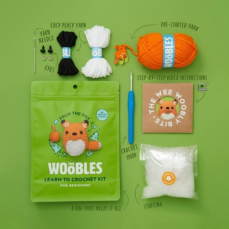 The Woobles Beginner Crochet Amigurumi Kits - Fox