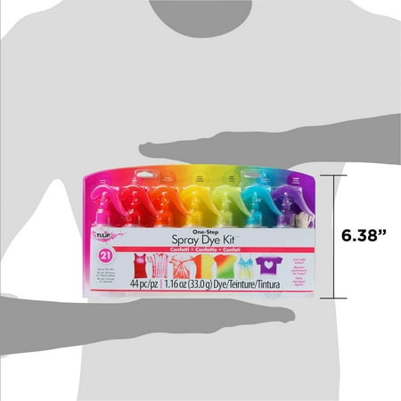 Tulip Spray Tie-Dye Kit, 7 Colors, Vibrant Confetti