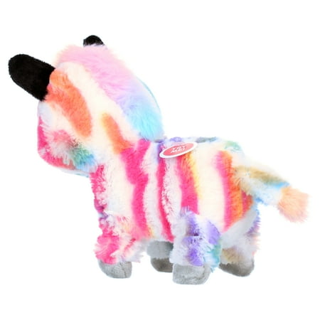 Kid Connection Miniature Electronic Walking Pet, Rainbow Zebra, 6" Tall Toddler Toys