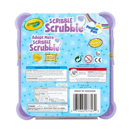 Crayola Scribble Scrubbie Pets Palace Playset, 6 Pieces, Creative Toys, Gifts, Beginner Unisex Child, Activity, Art