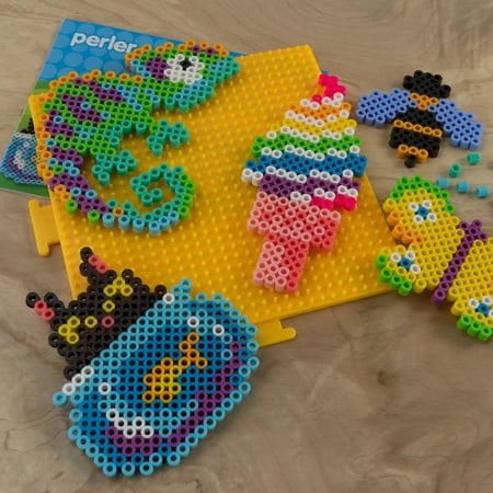 Perler 4,000 Bead Tray With Idea Book and Pegboard, Ages 6 and Up, 4003 Pieces, Kid and Adult Craft Kit