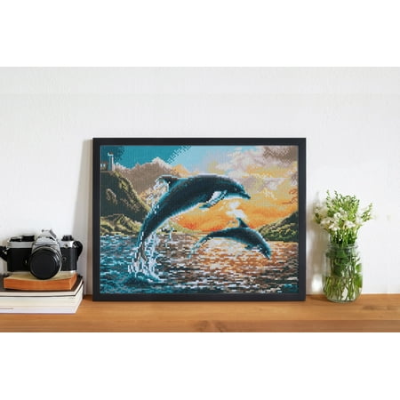 DIAMOND DOTZ? Dolphin Sunset Special Edition Diamond Painting Kit