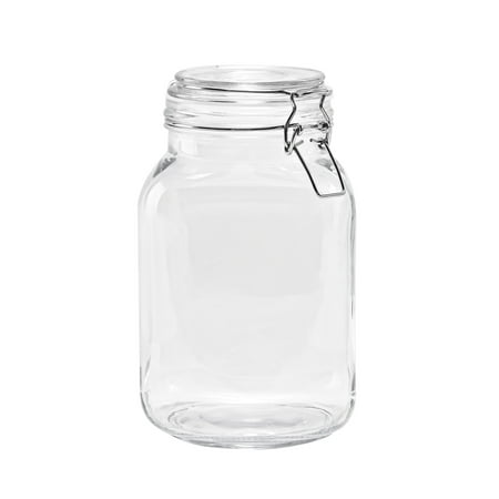 Mainstays Glass 67 oz Lock Lid Storage Jar Canister