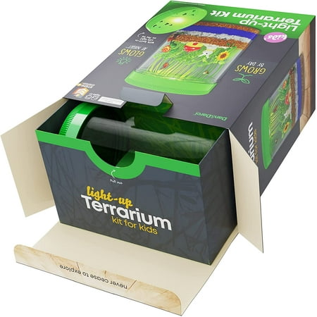 Dan&Darci Light-up Terrarium Kit for Kids - Science Kits, Gardening Gifts, Children Toys