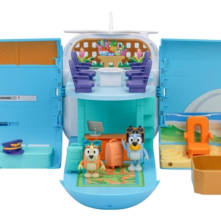 Bluey 3-in-1 Transforming Plane Playset, 25+ Sounds and Phrases, Ages 3+, Toddler Toys