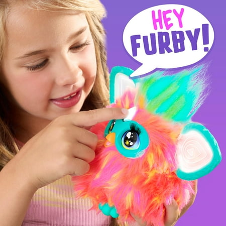 Furby Coral Plush Toy, Voice Activated, 15 Fashion Accessories, Interactive Toys, Ages 6+