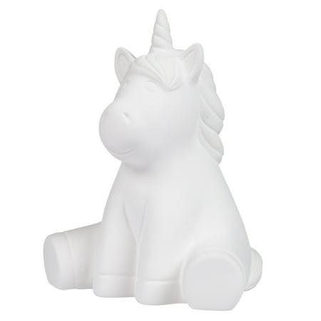 (2 pack) Hello Hobby Ceramic Paintable Figurine Sitting Unicorn, 5.25" Height White Craft Base