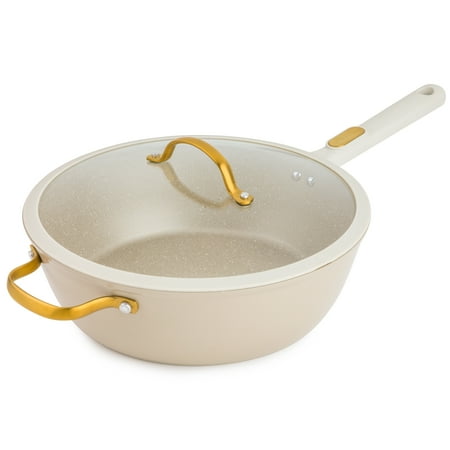 Thyme & Table Granite Collection 5QT Saut? Pan Non-Stick - Taupe & Gold