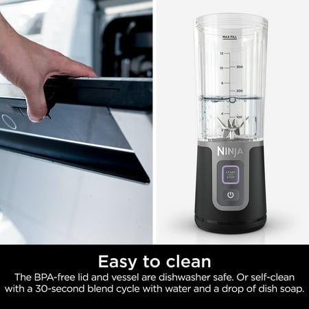 Ninja Blast 16 oz. Personal Portable Blender with Leak Proof Lid & Easy Sip Spout, Perfect for Smoothies, Black, BC100BK