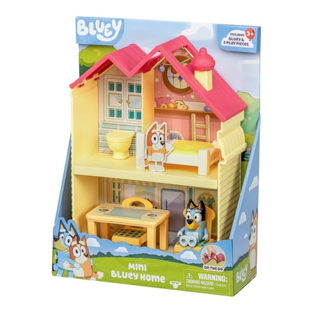 Bluey Mini Home Playset, Includes Bluey Figure With 5 Play Pieces , Toddler Toy, One Size