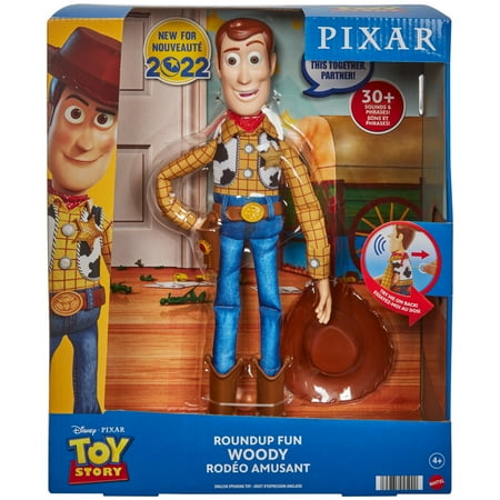Disney and Pixar Toy Story Roundup Fun Woody Large Talking Figure, 12 inch Collectible