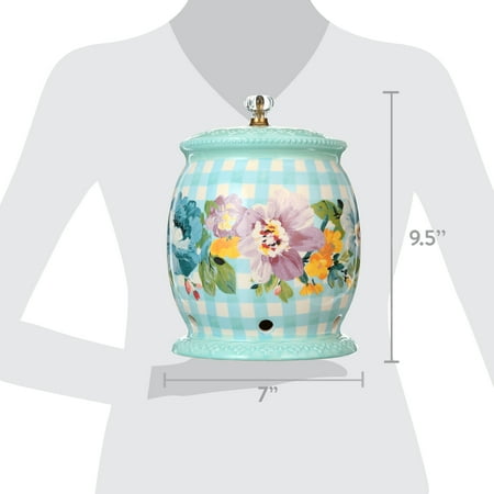 The Pioneer Woman Sweet Romance 7.4-inch Ceramic Onion Keeper with Lid