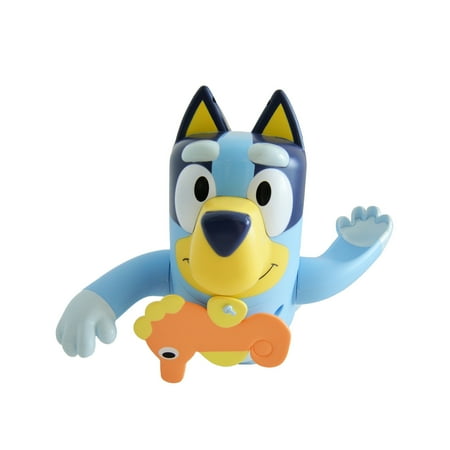 TOMY Toomies Swimming Bluey ? Bluey Bath Toy with Seahorse ? Water Toy for Tub or Pool that Swims on Back or Front ? Suitable From 18 Months
