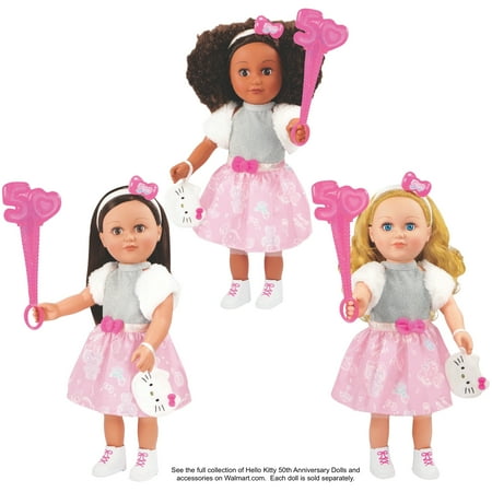 My Life As Poseable Hello Kitty 18" Doll, Blonde Hair, Blue Eyes, 50th Anniversary Edition