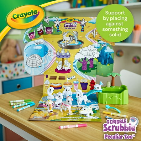 Crayola Scribble Scrubbie Peculiar Zoo Mess Free Playset, Creative Toys, Gift for Beginner Child