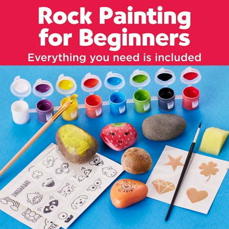 Creativity for Kids Hide and Seek Rock Painting Kit - Child Craft Kit for Boys and Girls