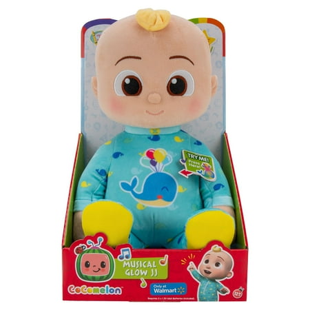 CoComelon Musical Glow Light up JJ Plush ? Nighttime Snuggle up 10-Inch Plush Toddler Toys for Kids