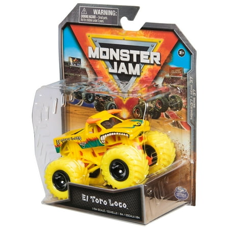 Monster Jam, Official El Toro Loco Monster Truck, Die-Cast Vehicle, 1:64 Scale, Kids Toys for Boys Ages 3 and up