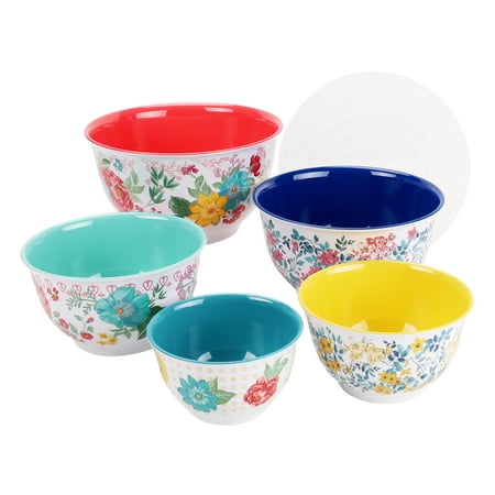 The Pioneer Woman 10-Piece Melamine Mixing Bowl Set, Fancy FlourishOther,