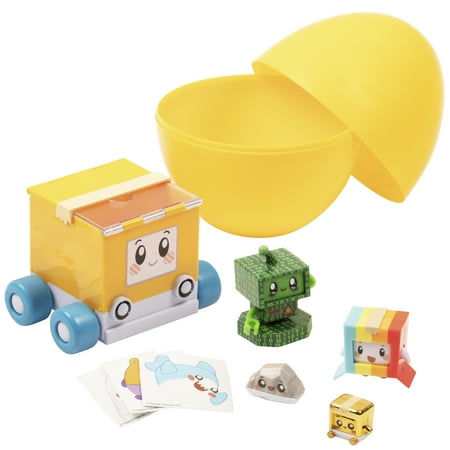 Lankybox Mystery Surprise Medium Egg Official Merchandise Ages 3 and Up WIth Figures, Vehicle, and Stickers