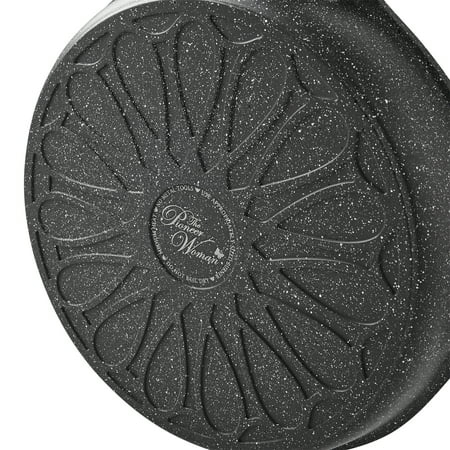 The Pioneer Woman Prairie Signature Cast Aluminum 12" Fry Pan, Charcoal Speckle