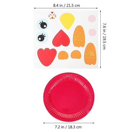 1 Set Arts and Crafts for Kids, Toddler Crafts Animal Paper Plate Art Kit Gift for 3 4 5 6 Year Old Boys Girls DIY Kids Crafts