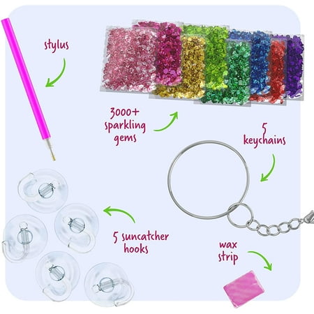 Dan&Darci Gem Art, Kids Diamond Painting Kit - Big 5D Gems - Arts and Crafts for Kids, Girls and Boys Ages 6-12 - Gem Painting Kits - Best Tween Gift Ideas for Girls Crafts Age 4-12