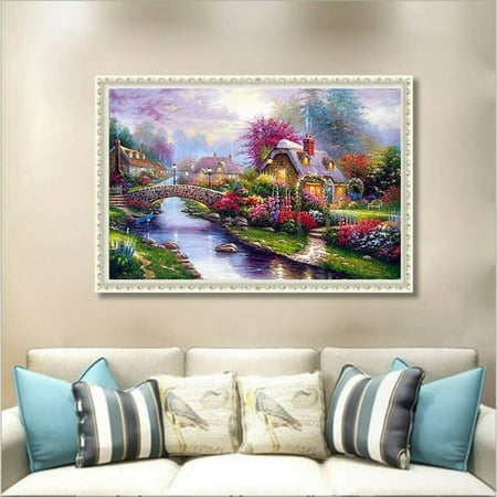 VEGCOO 2 Pack 5D DIY Diamond Painting Kits for Adults & Kids, Full Drill Crystal Rhinestone Art Crafts, Home Wall Decor, Embroidery Set
