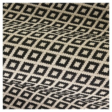 Better Homes & Gardens Black & White Diamond 20" x 34" Indoor Kitchen Rug - 65% Polypropylene, 35% Polyester