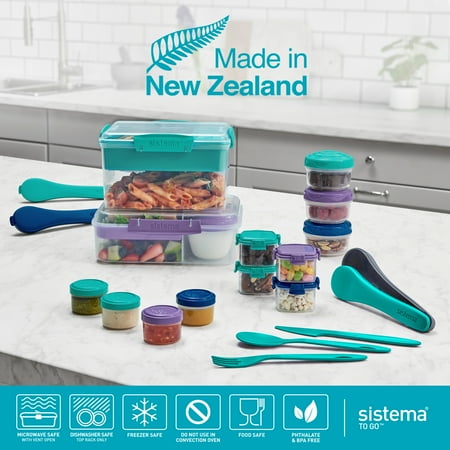 Sistema To Go Round Mini Bites 3-Pack (Colors May Vary)3.03" x 6.42",