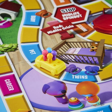 The Game of Life Game, Family Board Game, For Ages 8+, Pegs Come In 6 Colors