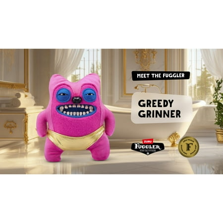 Fuggler Gold Fuggs 9 inch (Greedy Grinner), Funny Ugly Monster Soft Plush Collectible Toy by ZURU