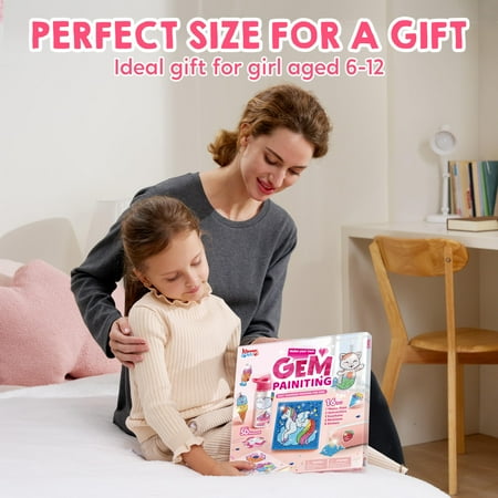 Joyfy 16 Projects Big Gem Art,5D Gem Painting Activities Kits for Kids, Diamond Arts And Crafts Gift for Girls 6-12