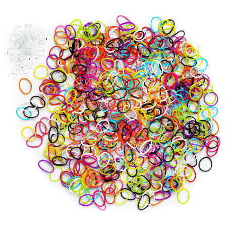 Rainbow Loom? Mix Rubber Bands with 24 C-Clips (600 Count), 7+