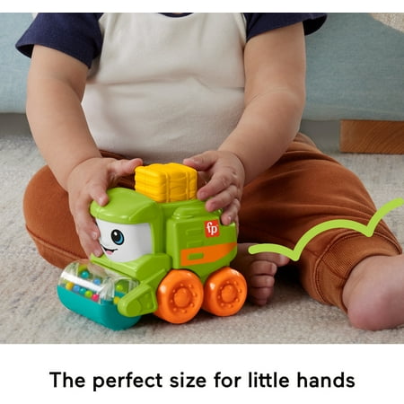 Fisher-Price Rollin? Tractor Push-Along Toy Vehicle for Infants with Fine Motor Activities
